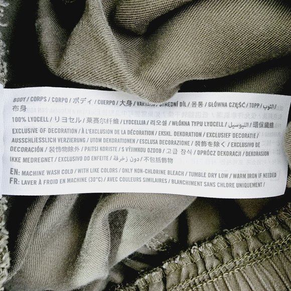 Abercrombie & Fitch Joggers DIstressed Olive Green Fatigue Cargo Jogger Pants Lg - Picture 7 of 10